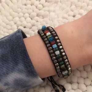 Adjustable stone bracelet